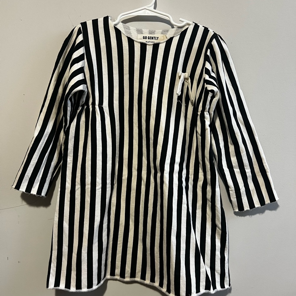 Black and White Go Gently Striped Dress size 5
